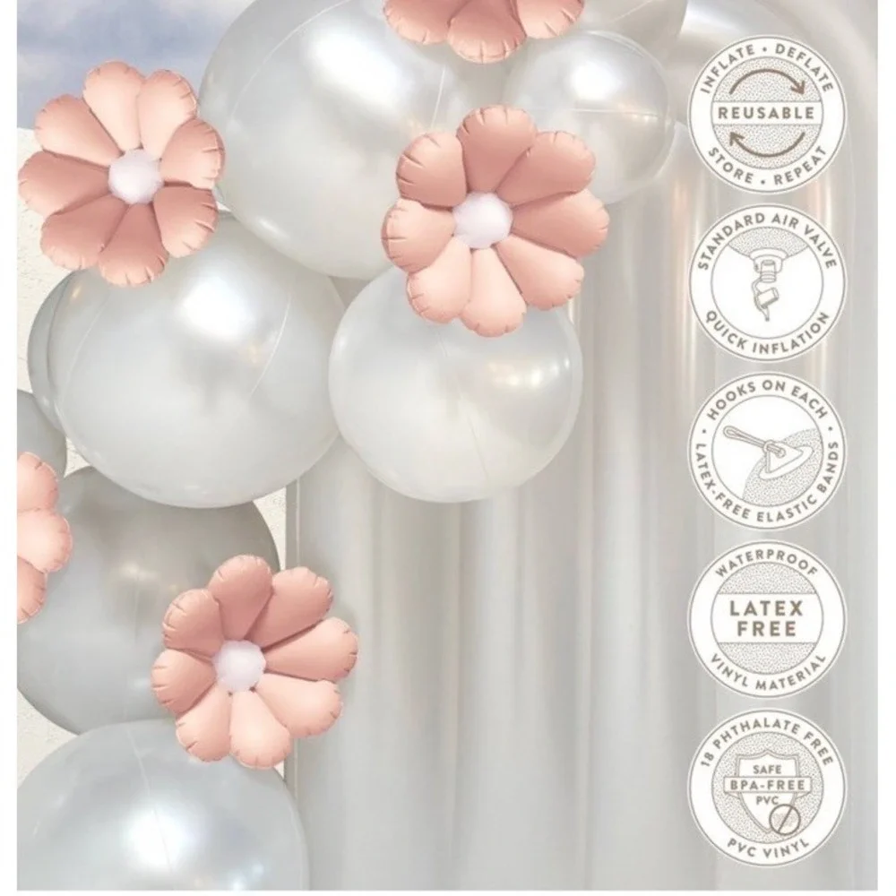 Minnidip BALLOON GARLAND Flowers In Blush Matte 5 PACK Sealed New